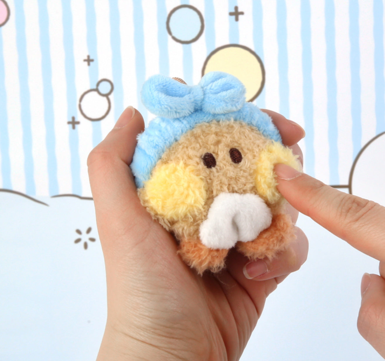 BT21 Minini Official Plush Keyring Bath Time Version