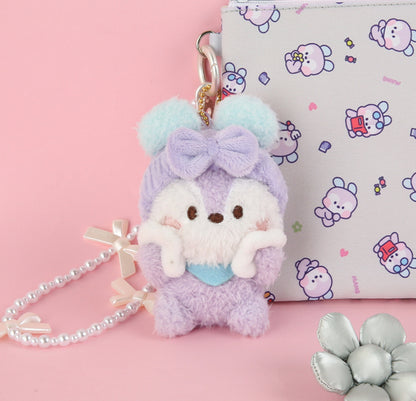 BT21 Minini Official Plush Keyring Bath Time Version