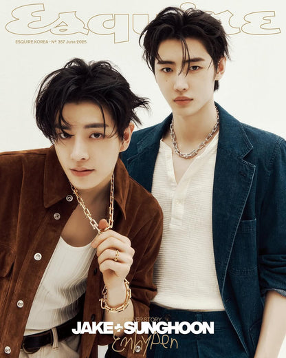 ESQUIRE Korea Magazine - ENHYPEN JAKE & SUNGHOON June 2025