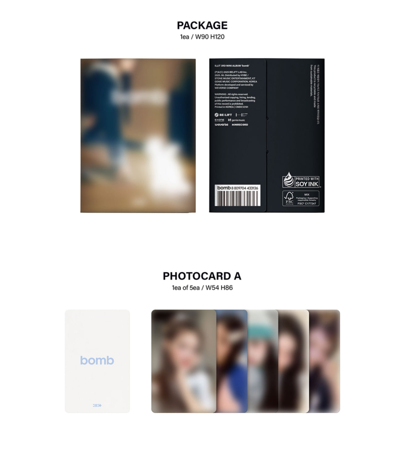 ILLIT - BOMB 3rd Mini Album Weverse Ver