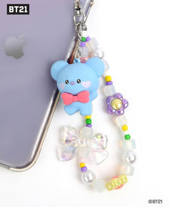 BT21 minini Official Beads Strap Keyring Lovely Ver