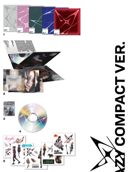 LE SSERAFIM - CRAZY 4th Mini Album COMPACT Ver