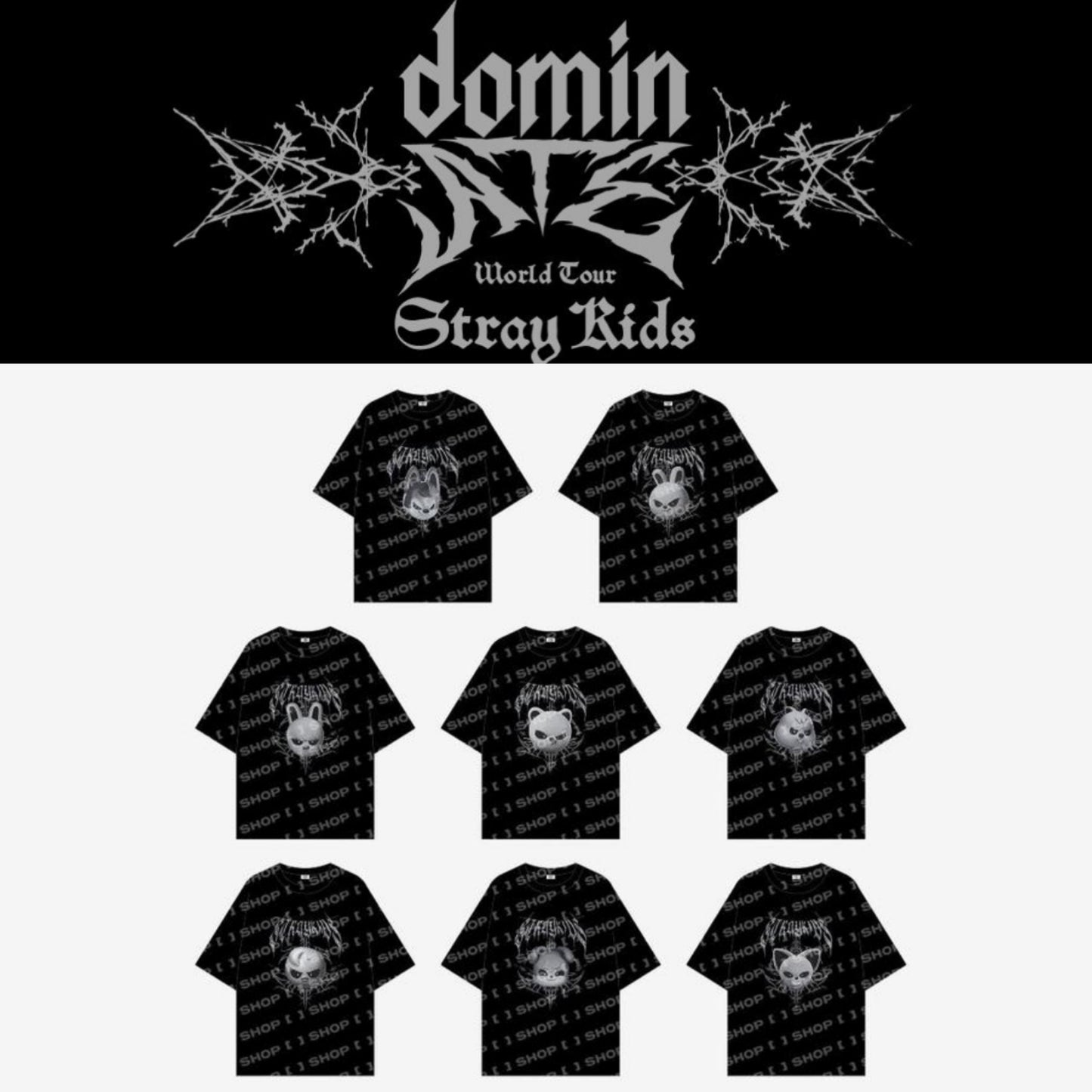 STRAY KIDS Official EVIL SKZOO T-SHIRT World Tour dominATE