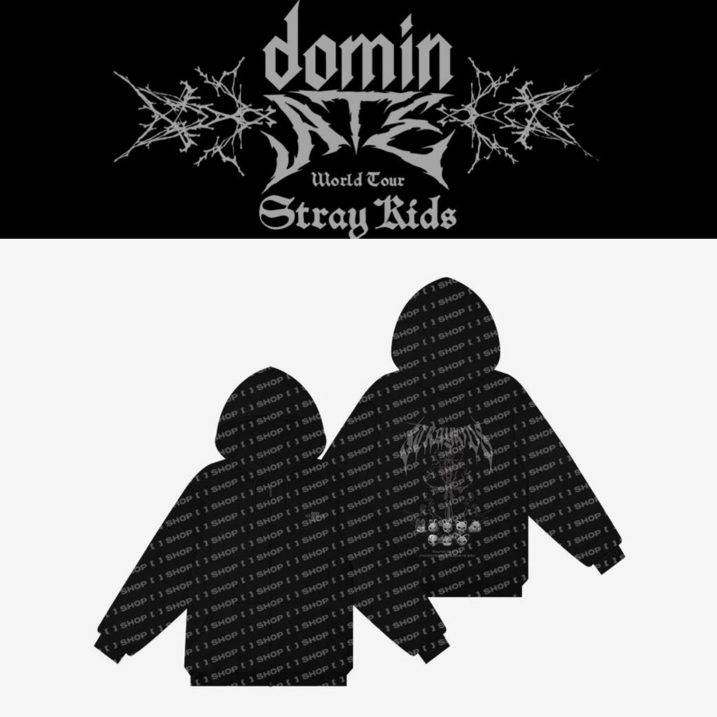 STRAY KIDS Official EVIL SKZOO HOOD ZIP-Up World Tour dominATE