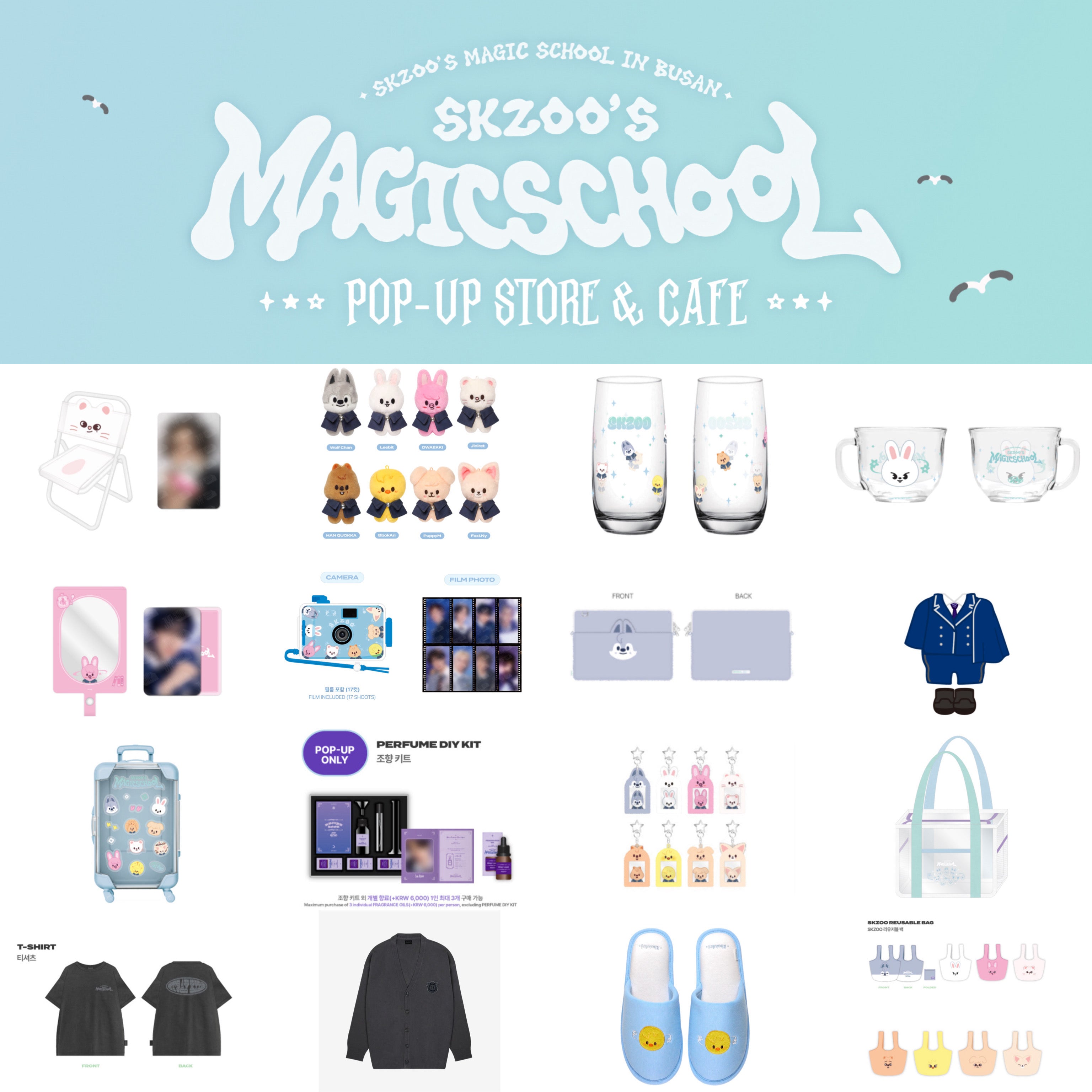 Stray Kids SKZOO Magic School in Busan POP-UP Store Official MD