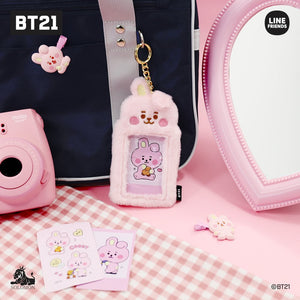 [BT21 JAPAN] BT21 Fur Photocard Holder Keyring - K-STAR