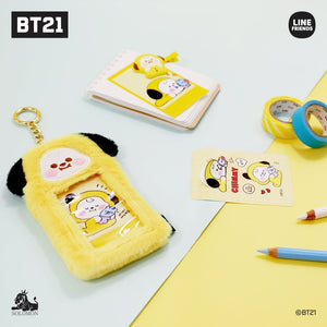 [BT21 JAPAN] BT21 Fur Photocard Holder Keyring - K-STAR