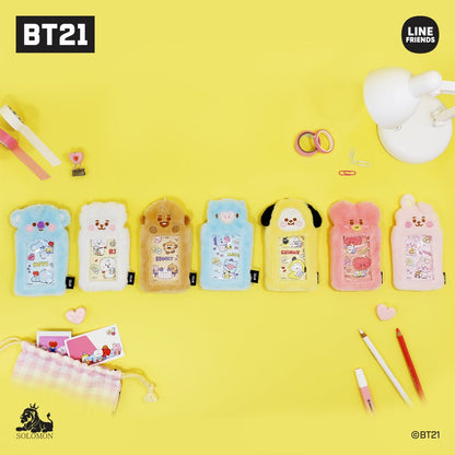 [BT21 JAPAN] BT21 Fur Photocard Holder Keyring - K-STAR