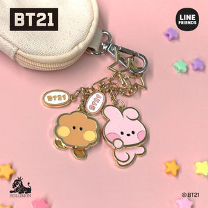 BT21 Official Minini Metal YuraYura Moving Keychain - K-STAR