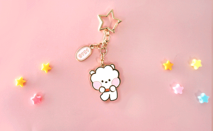 BT21 Official Minini Metal YuraYura Moving Keychain - K-STAR