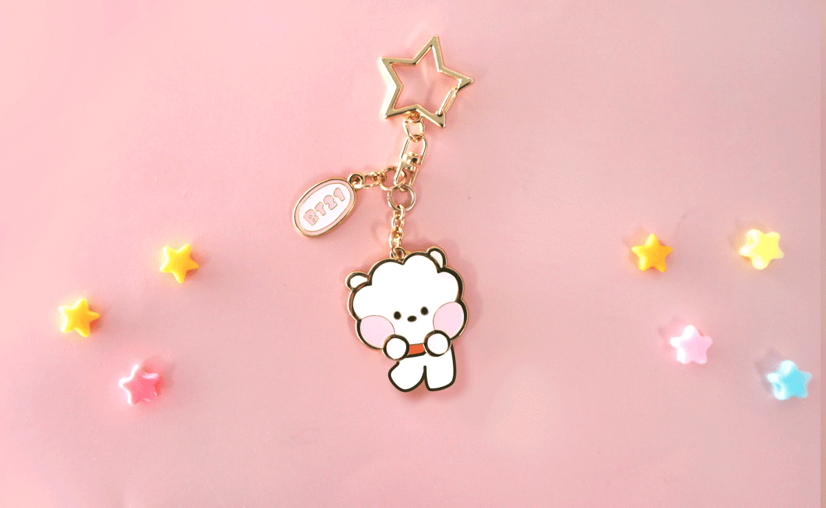 Moving Keychain BT21 Official Minini Metal YuraYura Moving Keychain – K-STAR