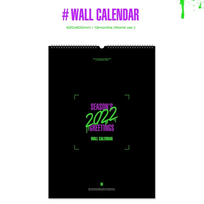 [HYBE] BTS Official 2022 Season's Greetings WALL CALENDAR