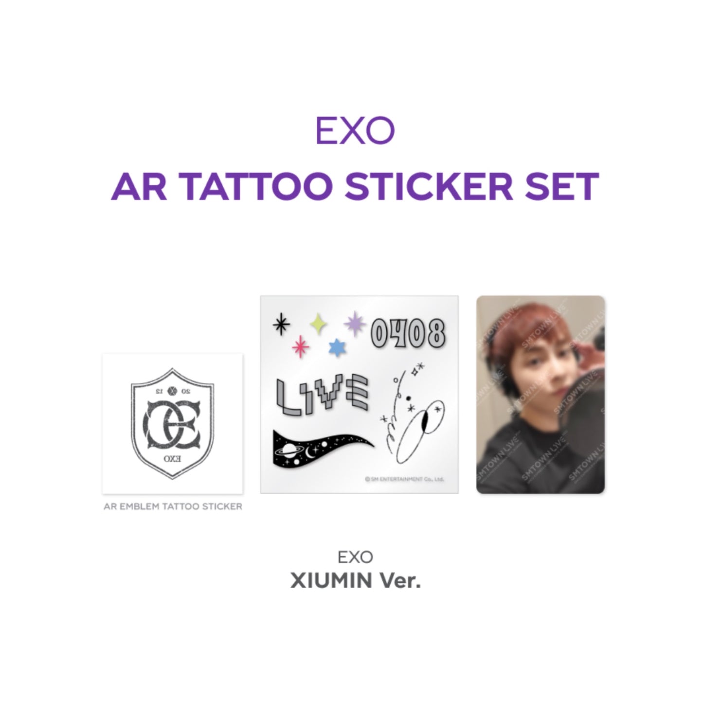 Beyond LIVE SMTOWN LIVE 2022 : AR TATTOO Sticker + Photo Card Set