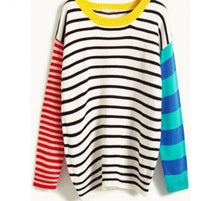 Jinyoung's Style Striped Sweatshirt