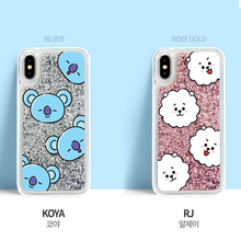 [LINE X BT21] Glitter Hang Out Pattern Case for iPhone