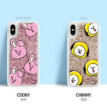 [LINE X BT21] Glitter Hang Out Pattern Case for iPhone