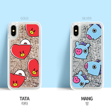[LINE X BT21] Glitter Hang Out Pattern Case for iPhone