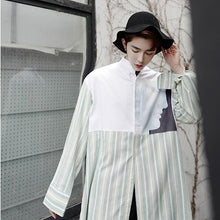Taehyung's Style Striped Long Sleeve Shirt