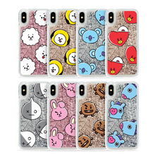 [LINE X BT21] Glitter Hang Out Pattern Case for iPhone