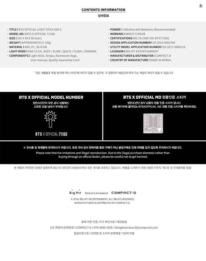 BTS Official ARMY Bomb Light Stick Ver.3 + BTS Funko Pop (Free Shipping w/Tracking Number)