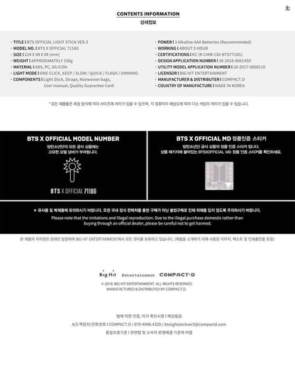 BTS Official ARMY Bomb Light Stick Ver.3 + BTS Funko Pop (Free Shipping w/Tracking Number)