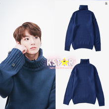 Jungkook's Style Blue Sweater