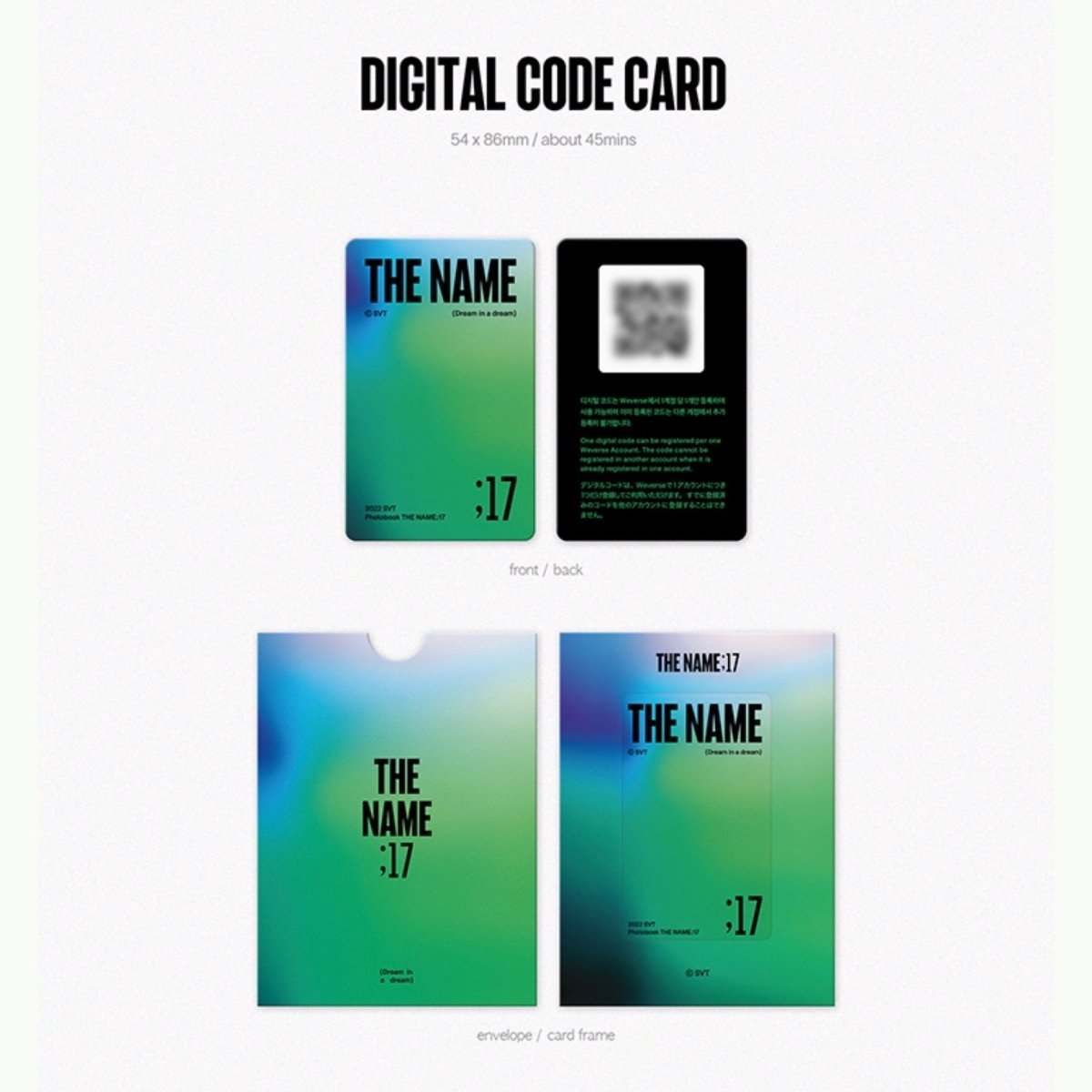 2022 SEVENTEEN SVT PHOTOBOOK : THE NAME ;17 - K-STAR