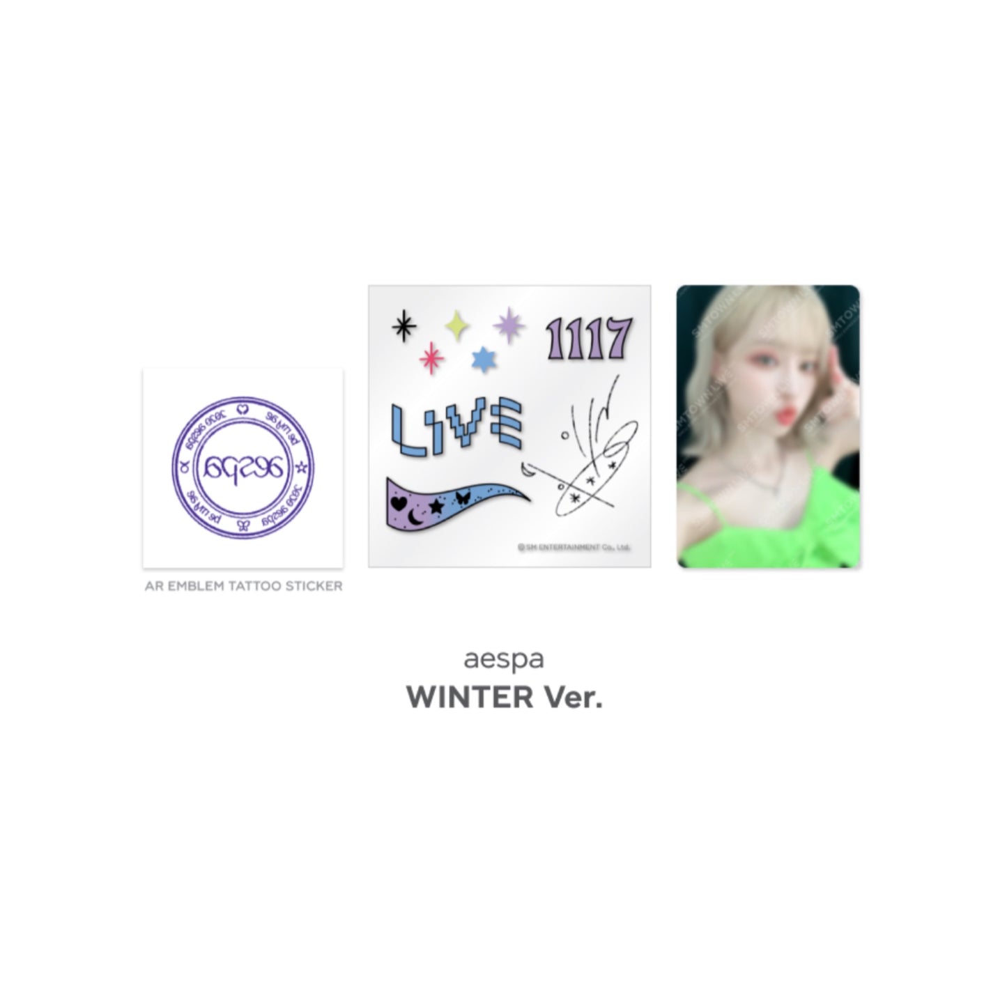 Beyond LIVE SMTOWN LIVE 2022 : AR TATTOO Sticker + Photo Card Set