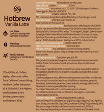 BTS Hot Brew Vanilla Latte
