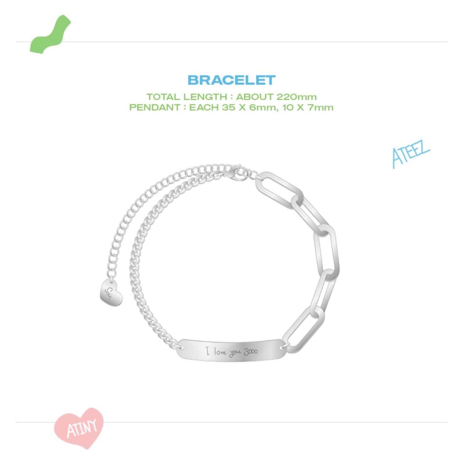 ATEEZ Official Our Story HBD Bracelet SAN