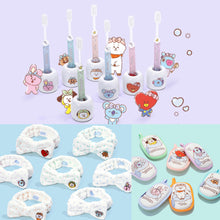 BT21 Japan Official Bath Time Set (Toothbrush + Stand + Hairband + Body Sponge)