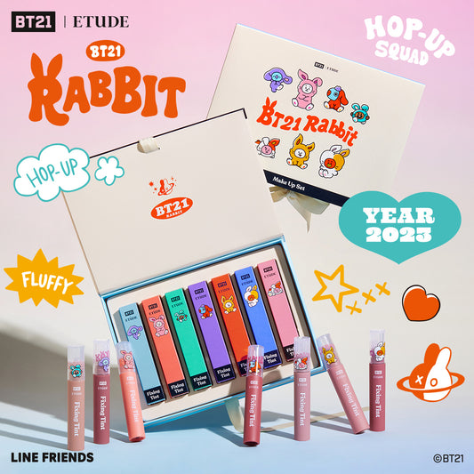 [BT21 JAPAN] BT21 x Etude House Cooky On Top Fixing Tint Complete Set (7ea)