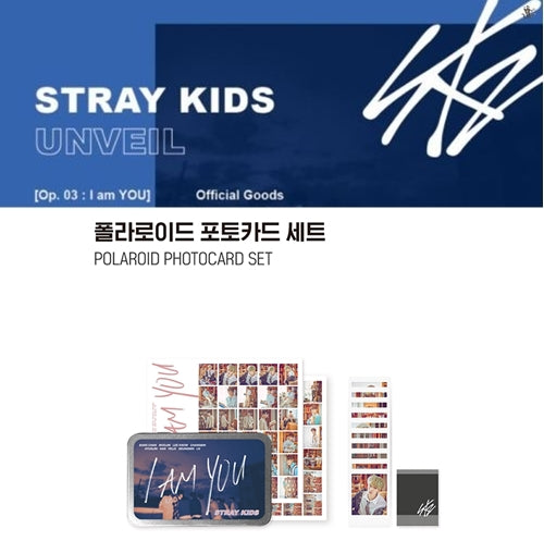 ★OFFICIAL★ STRAY KIDS Unveil [Op. 03 : I am YOU] Polaroid Photocard Set