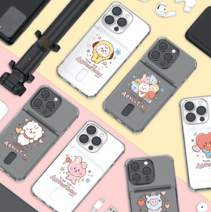 BT21 Baby Sketch Clear Air Cushion Card Case for iPhone
