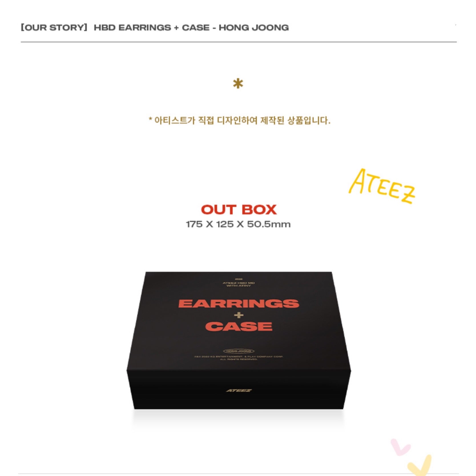 ATEEZ Official Our Story HBD Earrings - HONG JOONG – K-STAR