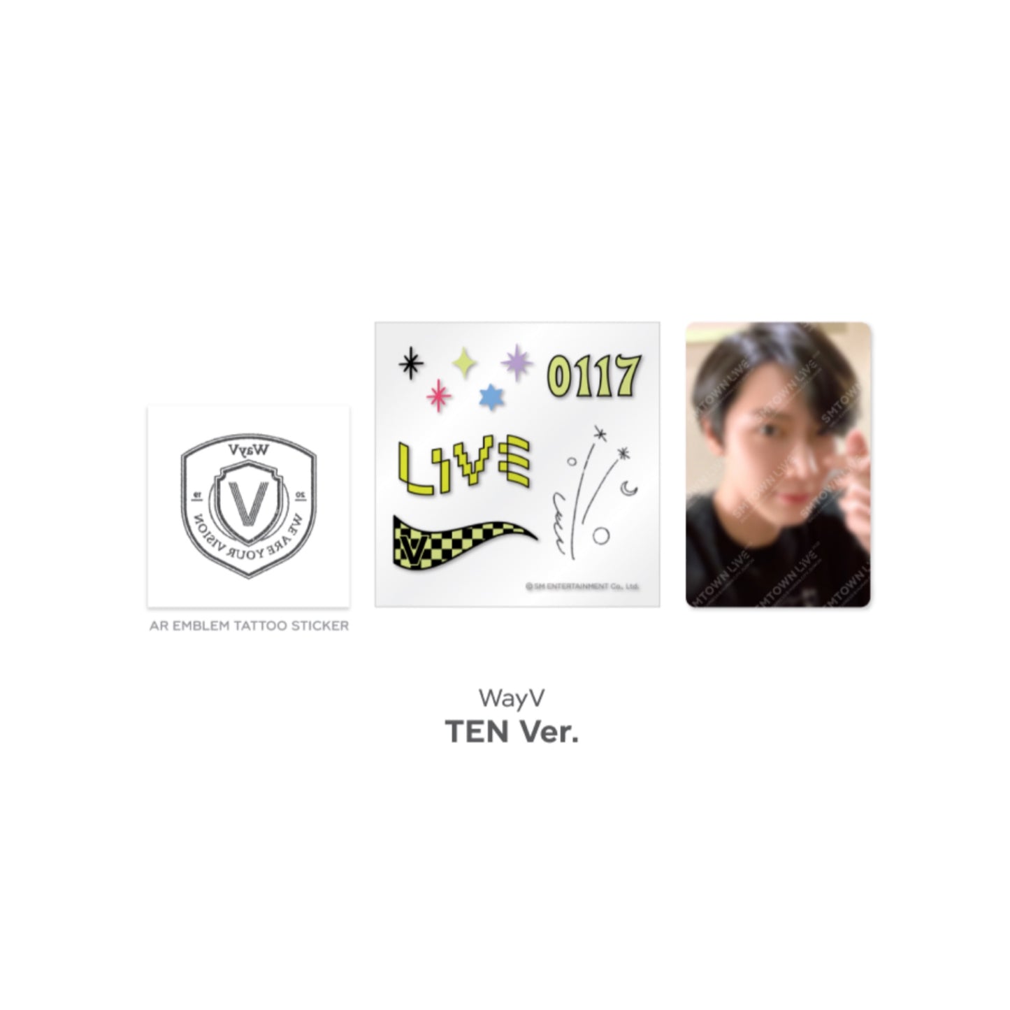 Beyond LIVE SMTOWN LIVE 2022 : AR TATTOO Sticker + Photo Card Set