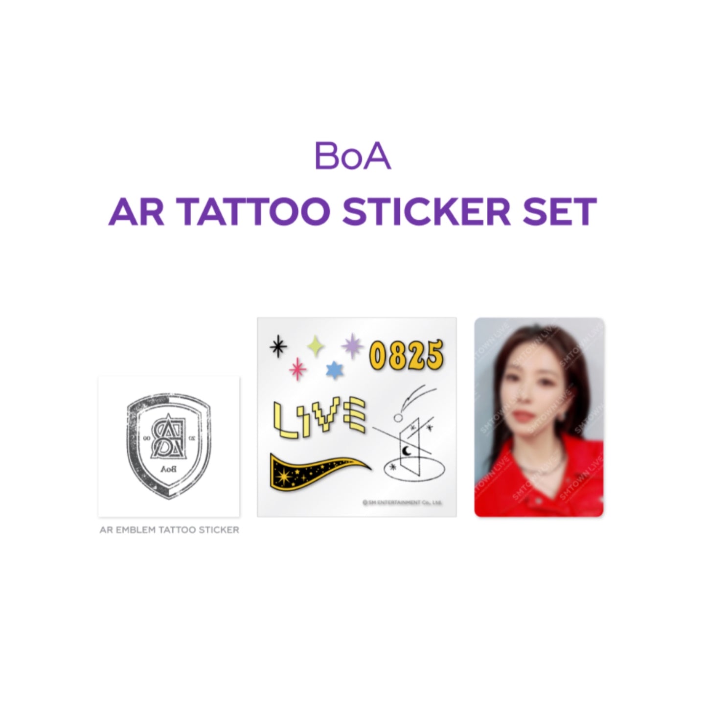 Beyond LIVE SMTOWN LIVE 2022 : AR TATTOO Sticker + Photo Card Set