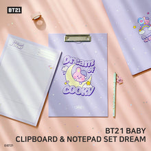 [LINE X BT21] Dream of Baby Clipboard + Notepad A4