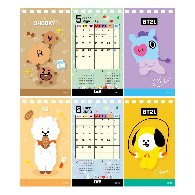 [BT21 JAPAN] BT21 2022 Desktop Calendar