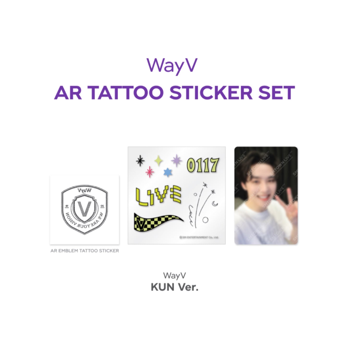 Beyond LIVE SMTOWN LIVE 2022 : AR TATTOO Sticker + Photo Card Set