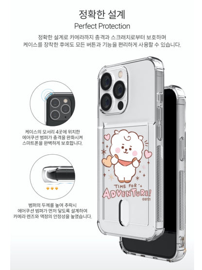 BT21 Baby Sketch Clear Air Cushion Card Case for Galaxy & Note