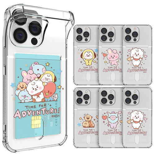 BT21 Baby Sketch Clear Air Cushion Card Case for iPhone