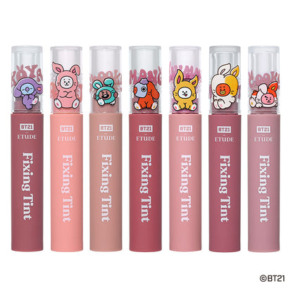 [BT21 JAPAN] BT21 x Etude House Cooky On Top Fixing Tint Complete Set (7ea)