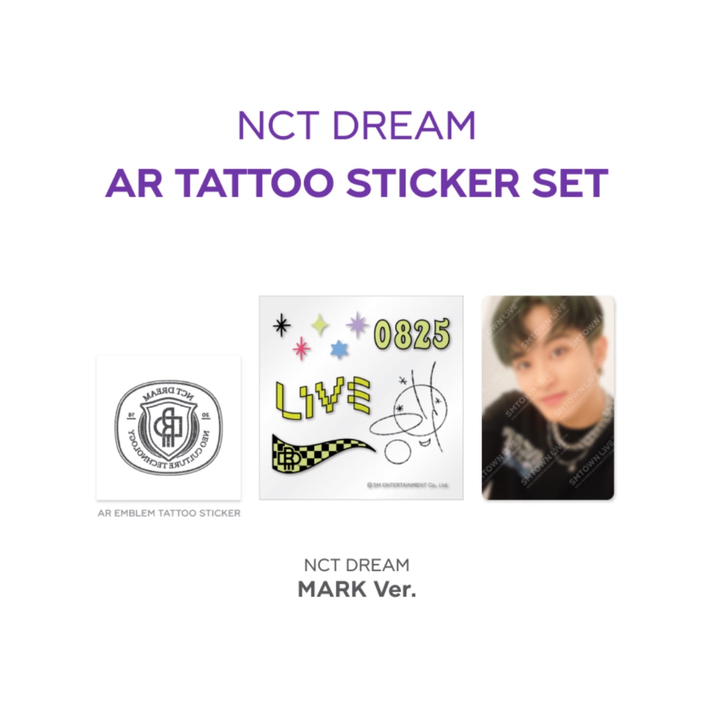 Beyond LIVE SMTOWN LIVE 2022 : AR TATTOO Sticker + Photo Card Set