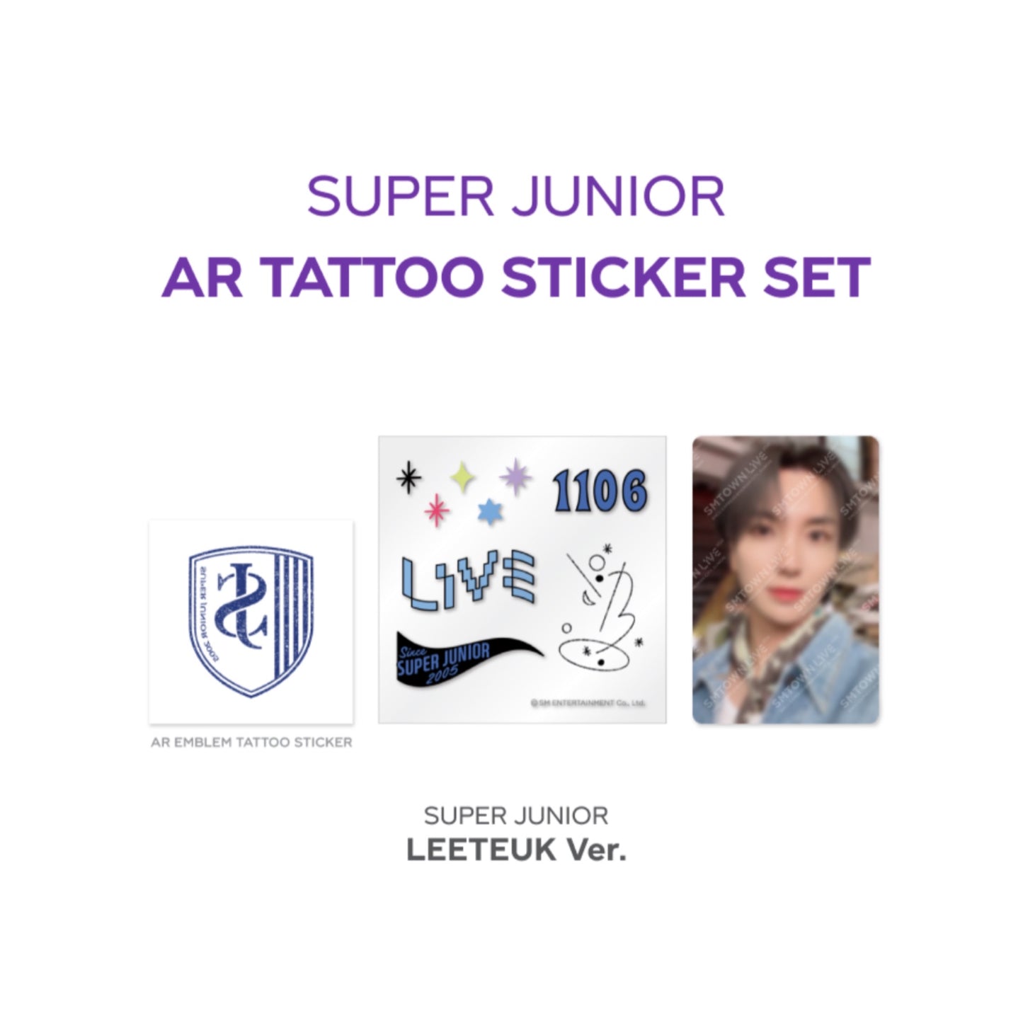 Beyond LIVE SMTOWN LIVE 2022 : AR TATTOO Sticker + Photo Card Set