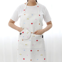 [LINE X BT21] Check Kitchen Apron & Glove
