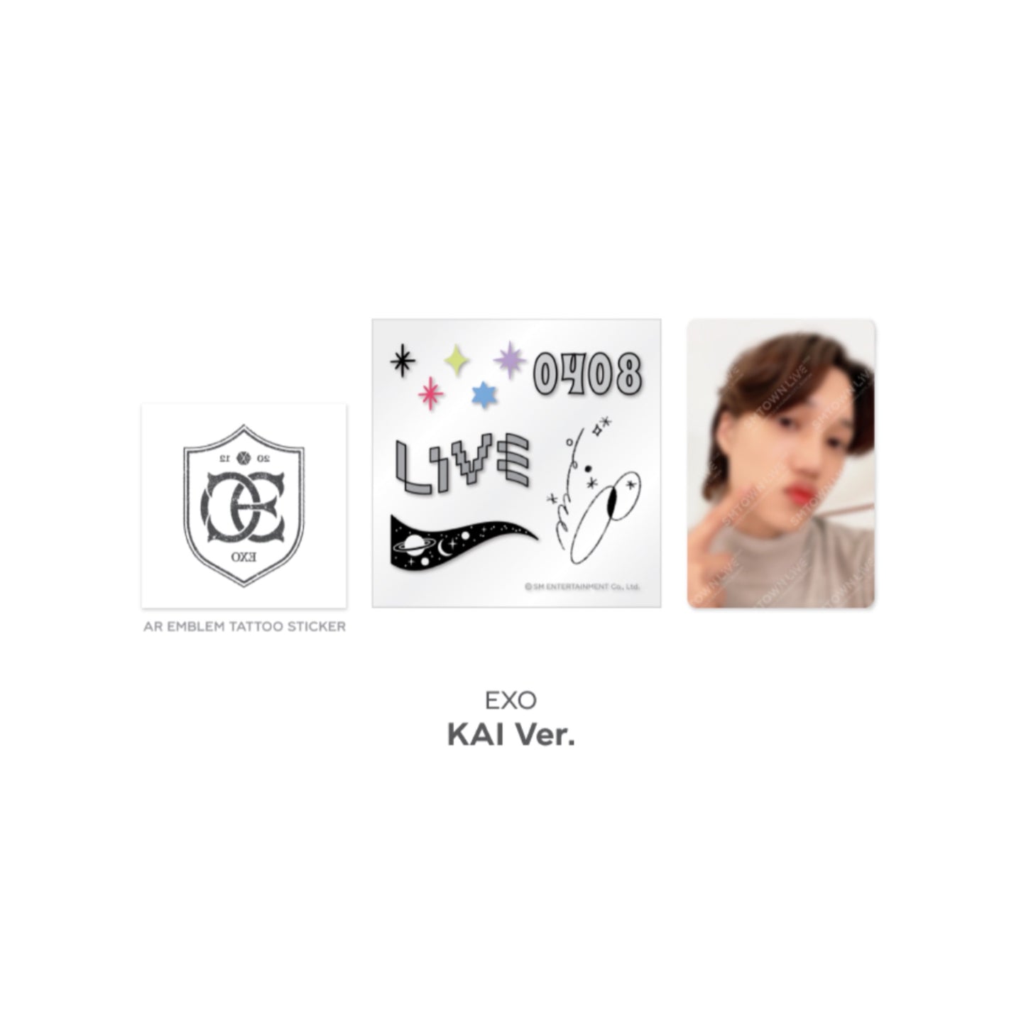 Beyond LIVE SMTOWN LIVE 2022 : AR TATTOO Sticker + Photo Card Set