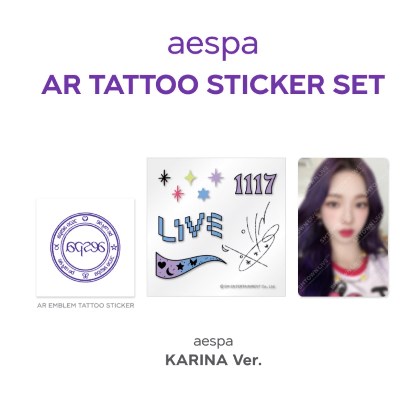 Beyond LIVE SMTOWN LIVE 2022 : AR TATTOO Sticker + Photo Card Set
