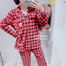 [LINE X BT21] Flannel Check Pajama Set