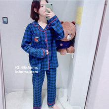 [LINE X BT21] Flannel Check Pajama Set